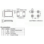 AXE7050M‐50-25‐4F-45.000MHz,7050mm,45MHz,AXTAL晶振