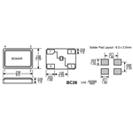 BC26EFI120-40.000000,6035mm,40MHz,Bomar四脚贴片晶振